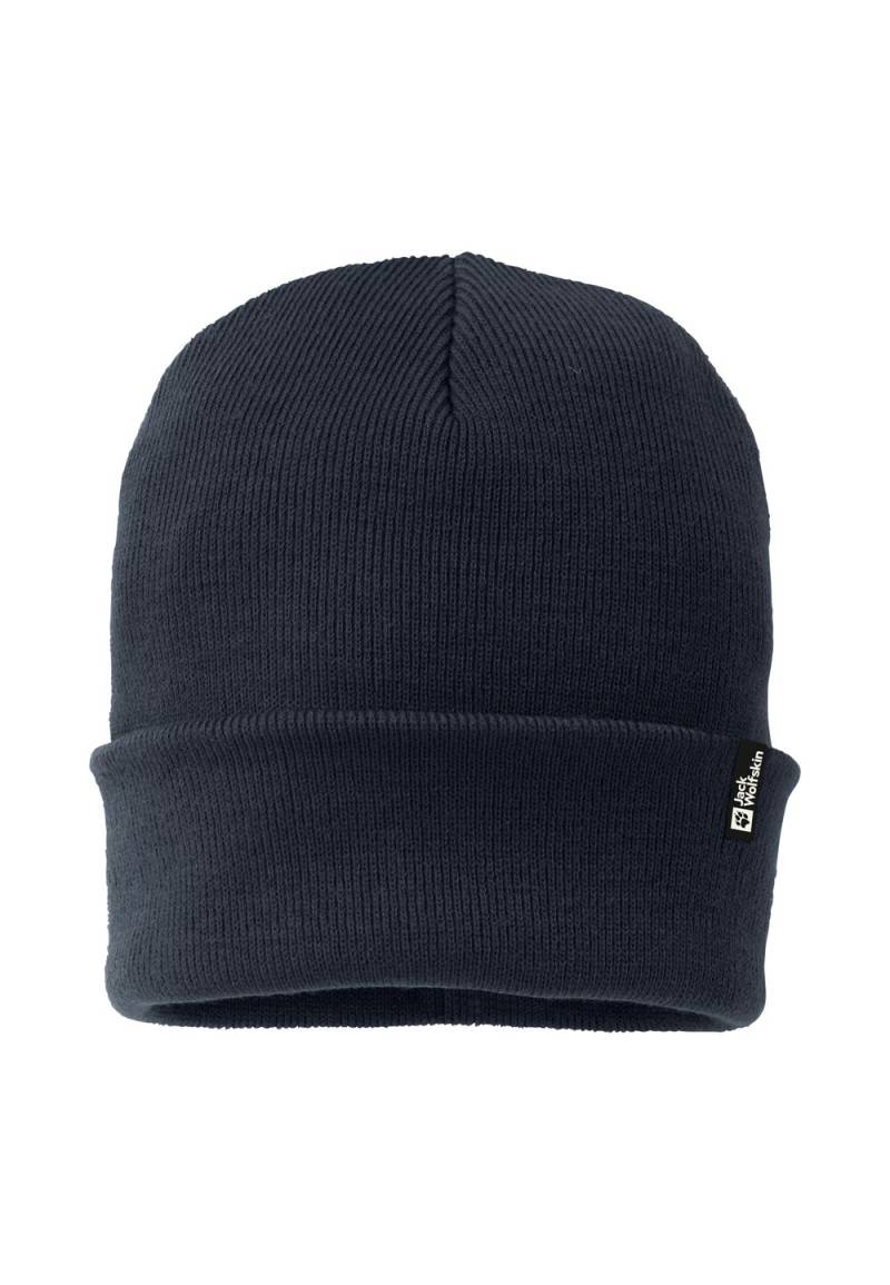 Jack Wolfskin Strickmütze Rib Beanie One Size blau night blue von Jack Wolfskin