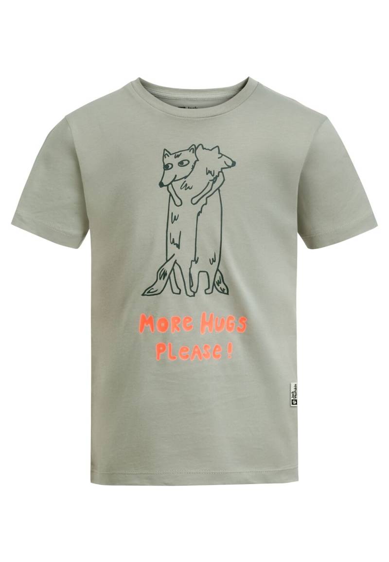 Jack Wolfskin T-Shirt Aus Biobaumwolle Kinder More Hugs T-Shirt Kids 92 mint leaf mint leaf von Jack Wolfskin