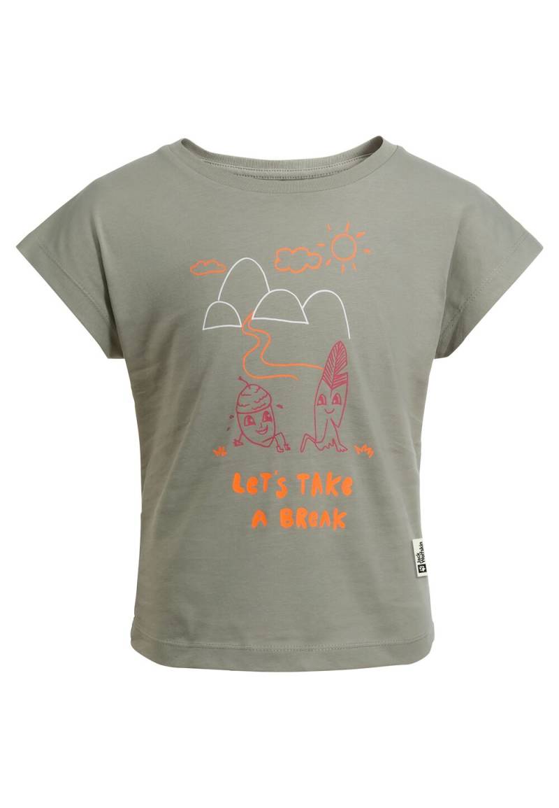 Jack Wolfskin T-Shirt Aus Biobaumwolle Kinder Take A Break T-Shirt Girls 116 mint leaf mint leaf von Jack Wolfskin