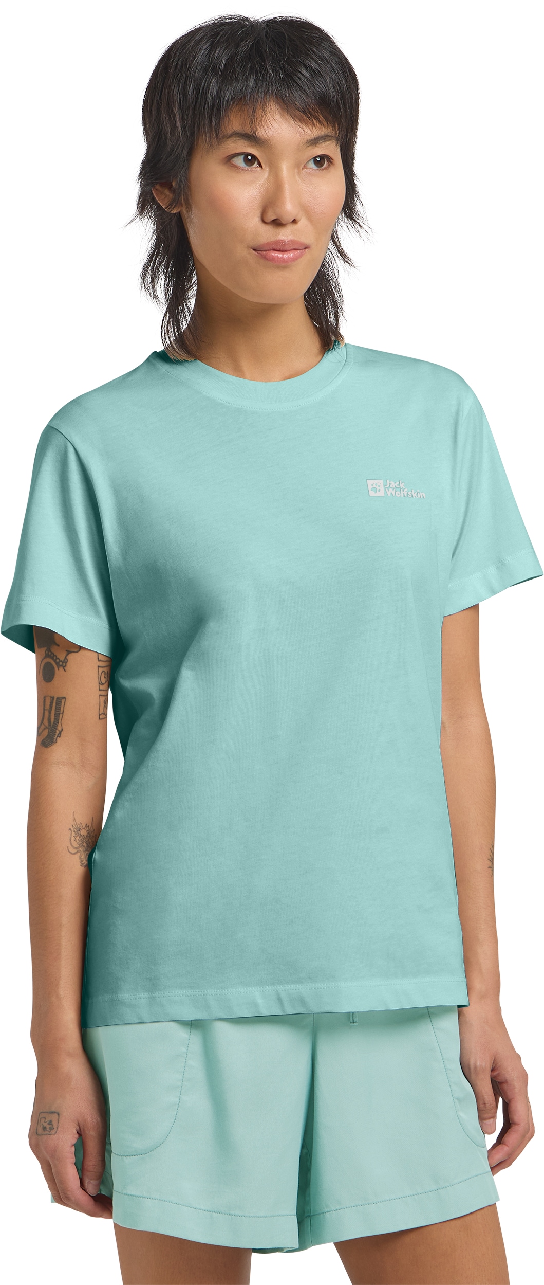 Jack Wolfskin T-Shirt »ESSENTIAL T W«, weiches, klassisches T-Shirt aus atmungsaktiver Bio-Baumwolle Jack Wolfskin T-Shirt »ESSENTIAL T W«, weiches, klassisches T-Shirt aus atmungsaktiver Bio-Baumwolle von Jack Wolfskin
