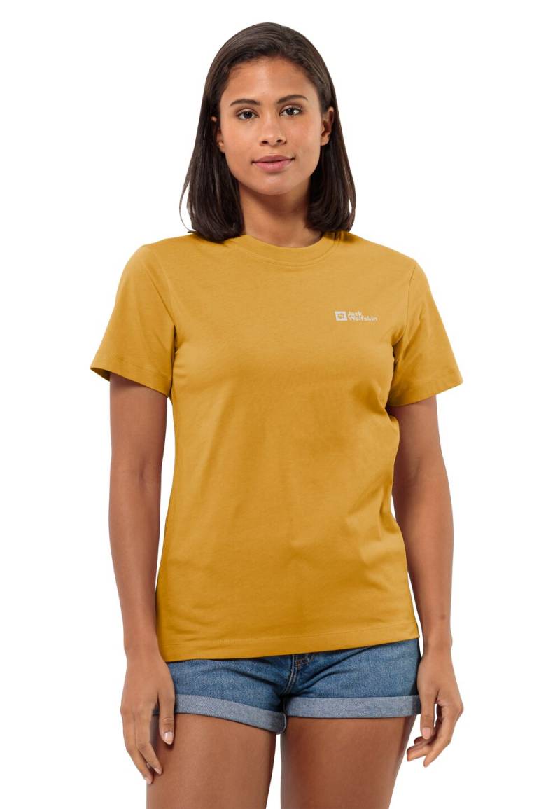 Jack Wolfskin T-Shirt aus Bio-Baumwolle Damen Essential T-Shirt Women M braun curry von Jack Wolfskin