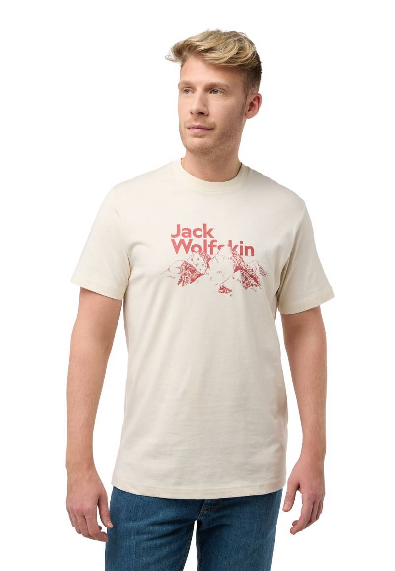 Jack Wolfskin T-Shirt aus Bio-Baumwolle Herren Bergblick T-Shirt Men 2XL panna cotta panna cotta von Jack Wolfskin