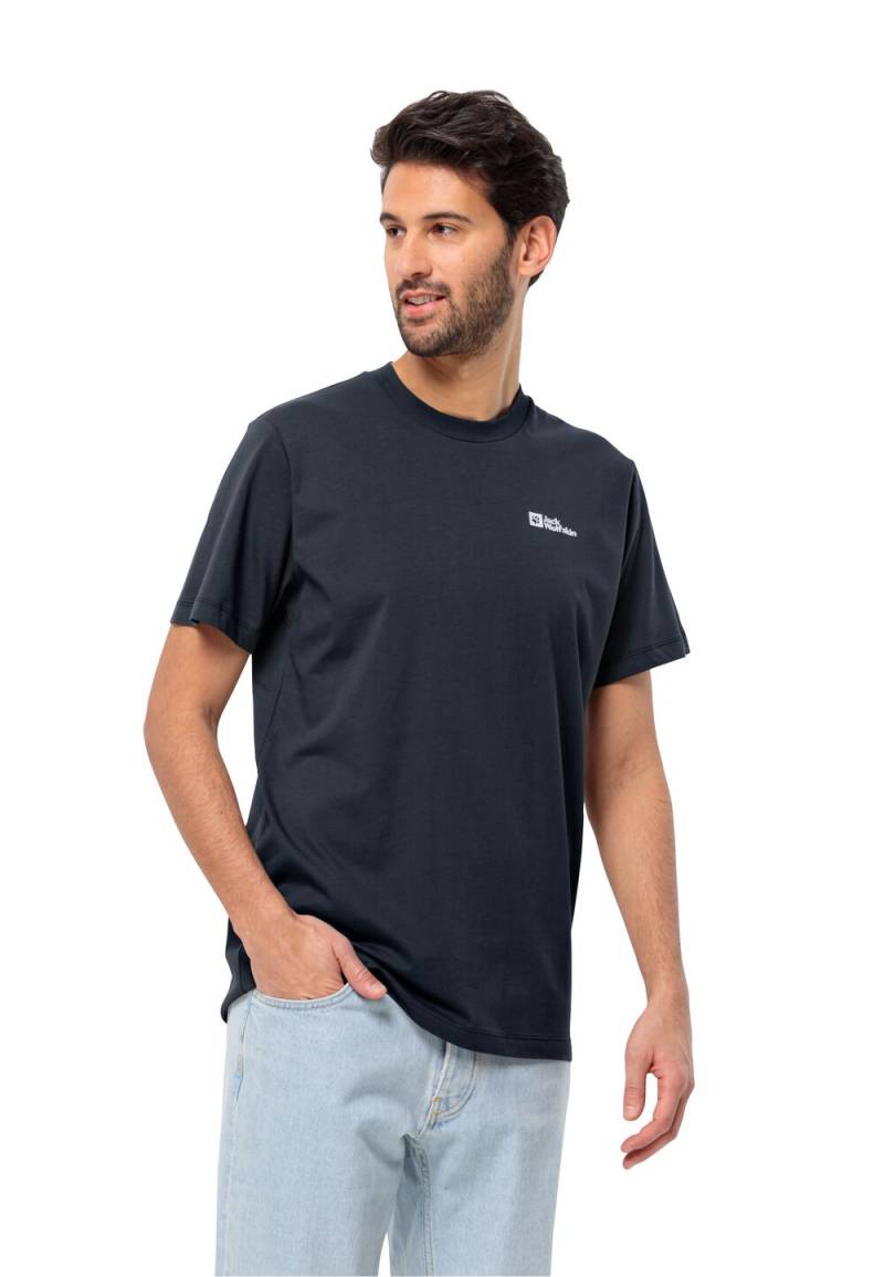Jack Wolfskin T-Shirt aus Bio-Baumwolle Herren Essential T-Shirt Men L blau night blue von Jack Wolfskin