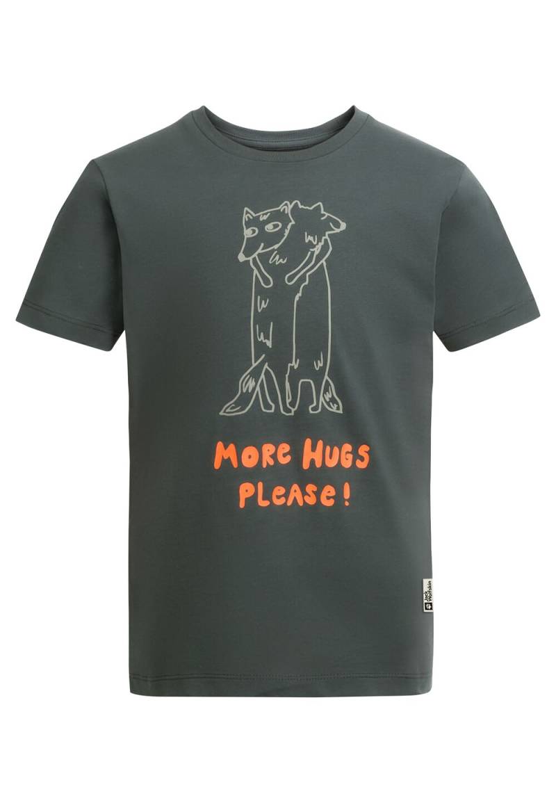 Jack Wolfskin T-Shirt aus Biobaumwolle Kinder More Hugs T-Shirt Kids 176 slate green slate green von Jack Wolfskin