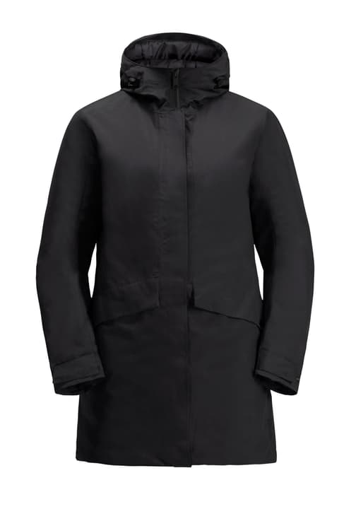 Jack Wolfskin Tempelhof Mantel schwarz von Jack Wolfskin