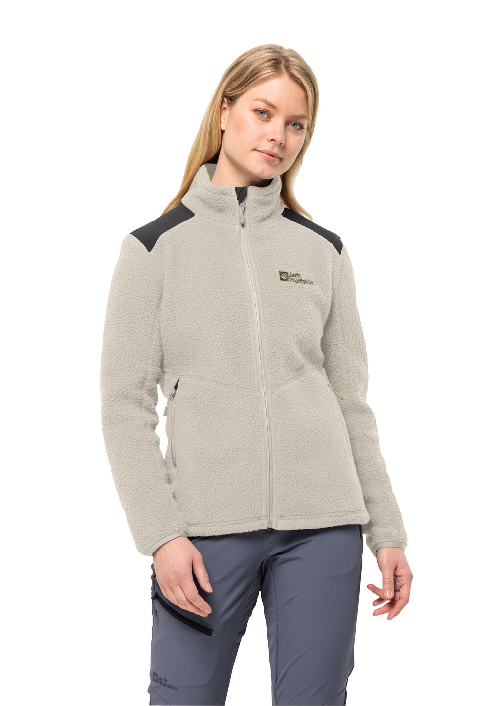 Jack Wolfskin Trekking-Fleecejacke Damen Kammweg Pile FZ Women S seal seal von Jack Wolfskin