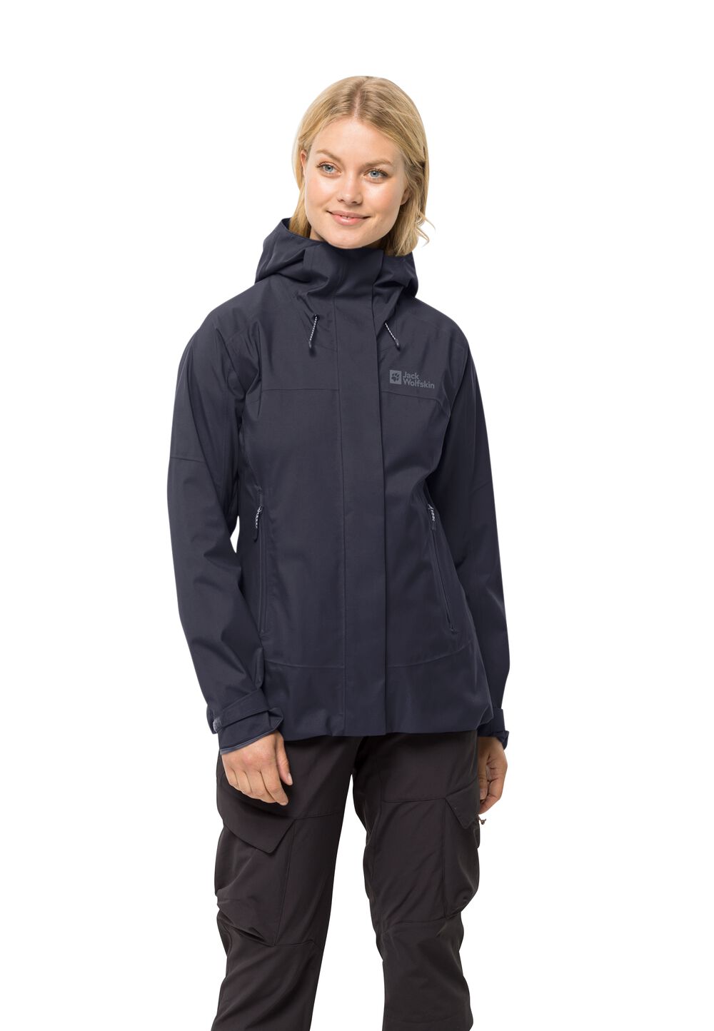 Jack Wolfskin Regenjacke Damen Kammweg 2L Jacket Women M graphite graphite von Jack Wolfskin