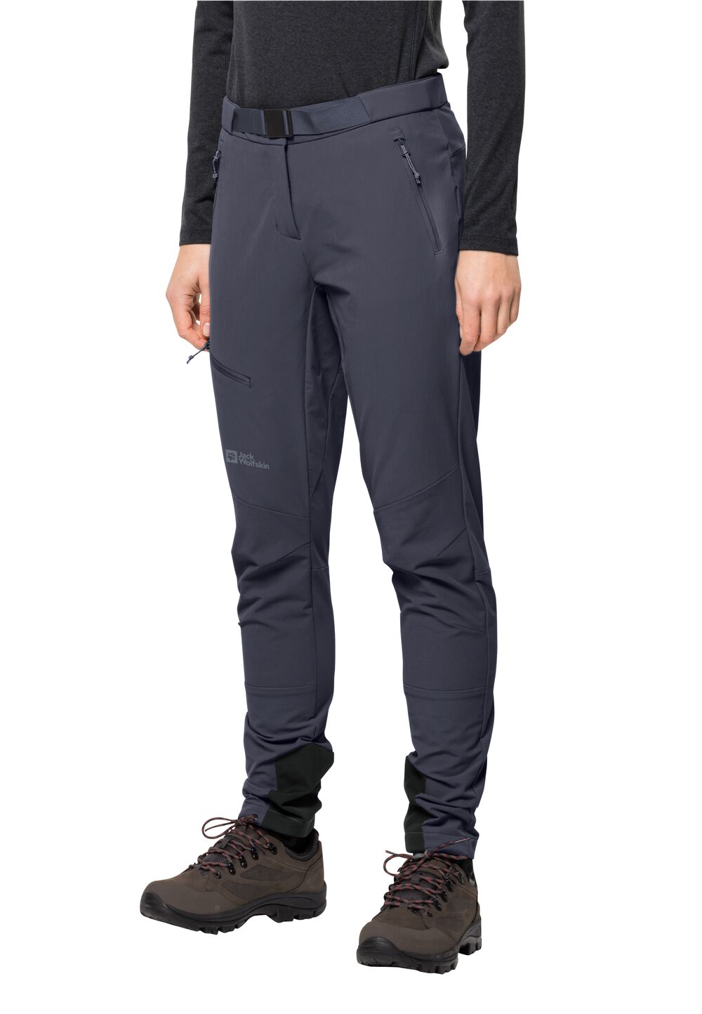 Jack Wolfskin Trekking-Softshellhose Damen Ziegspitz Pants Women 34 graphite graphite von Jack Wolfskin