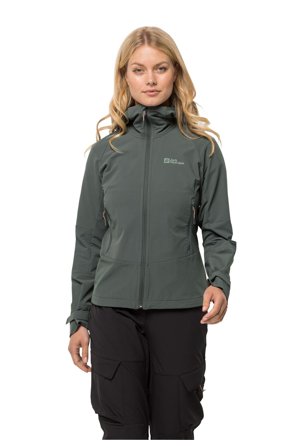 Jack Wolfskin Trekking-Softshelljacke Damen Kammweg Jacket Women XXL grau slate green von Jack Wolfskin