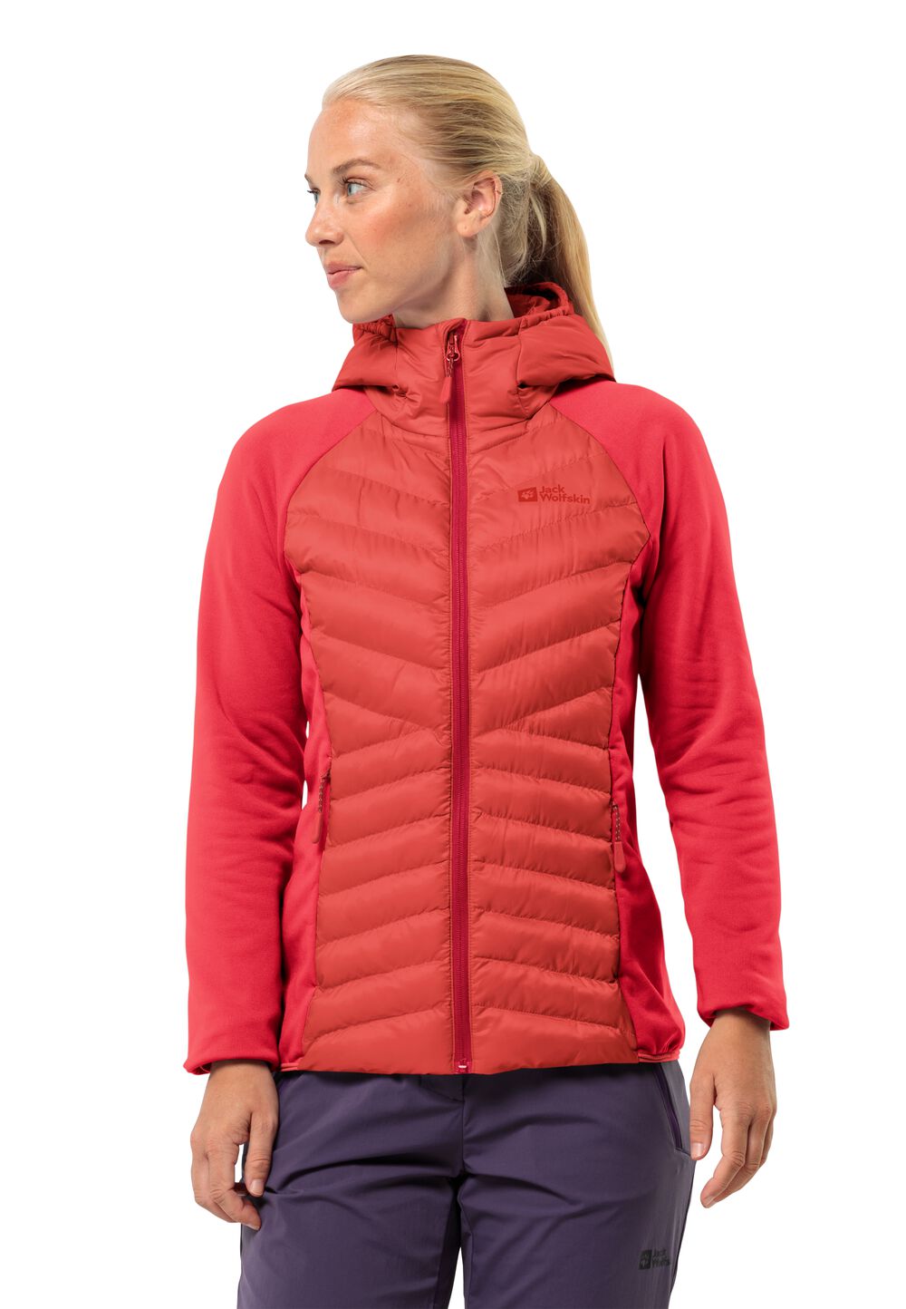 Jack Wolfskin Übergangsjacke Damen Routeburn Pro Hybrid Women M rot vibrant red von Jack Wolfskin