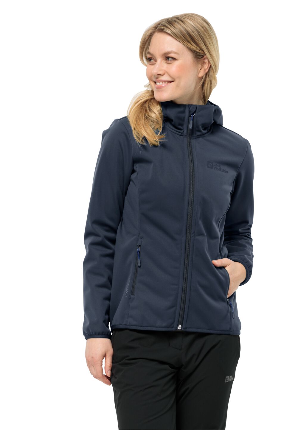 Jack Wolfskin Übergangsjacke Damen Windhain Hoody Women M blau night blue von Jack Wolfskin