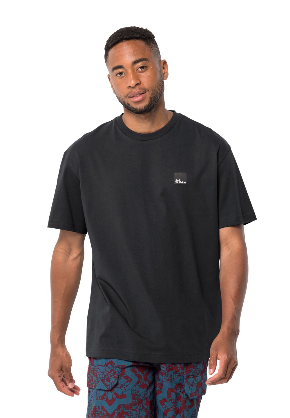 Jack Wolfskin Unisex T-shirt aus Bio-Baumwolle Eschenheimer T-Shirt M schwarz granite black von Jack Wolfskin