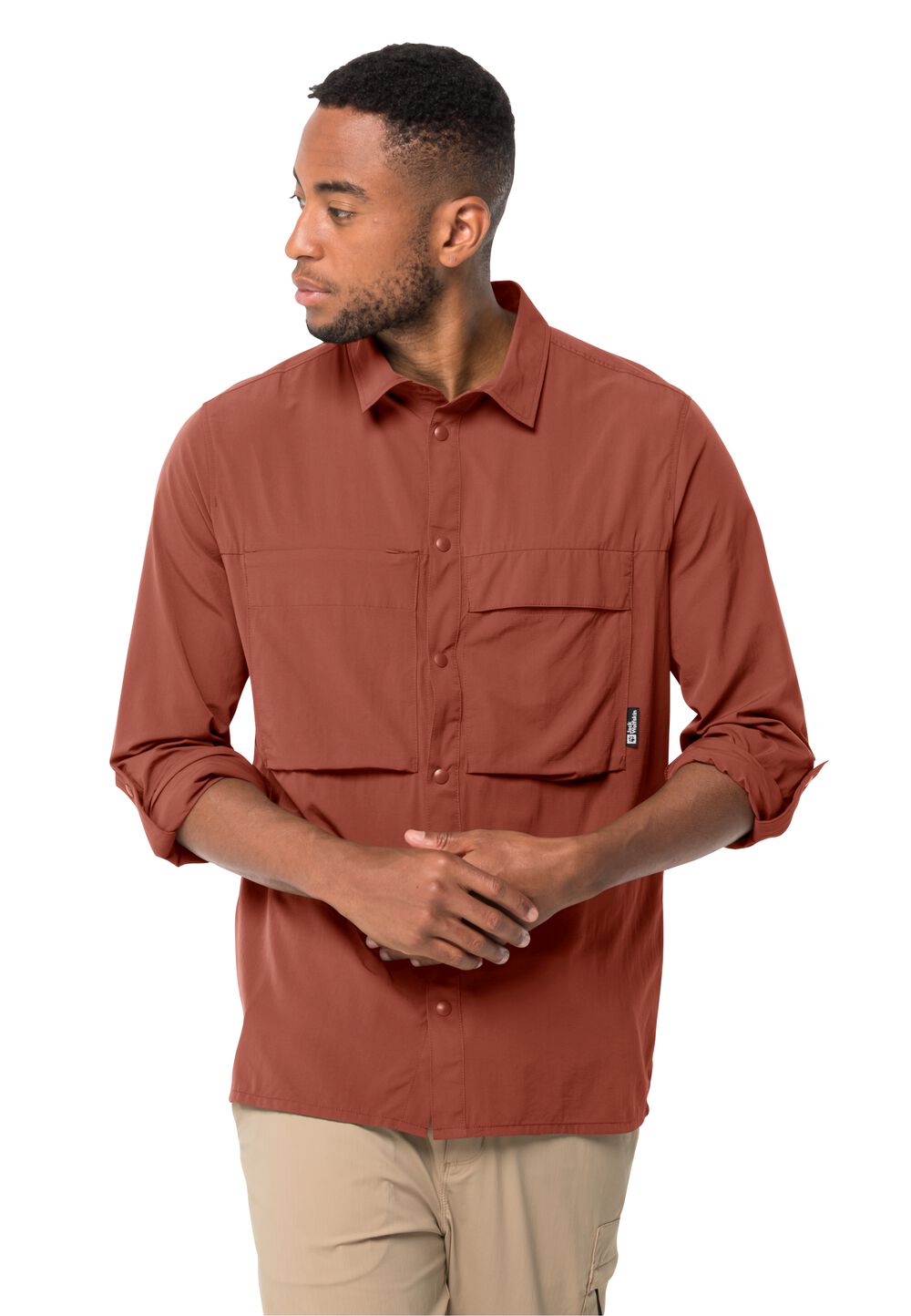 Jack Wolfskin Wanderhemd Herren Atacama LS Shirt Men M barn red barn red von Jack Wolfskin