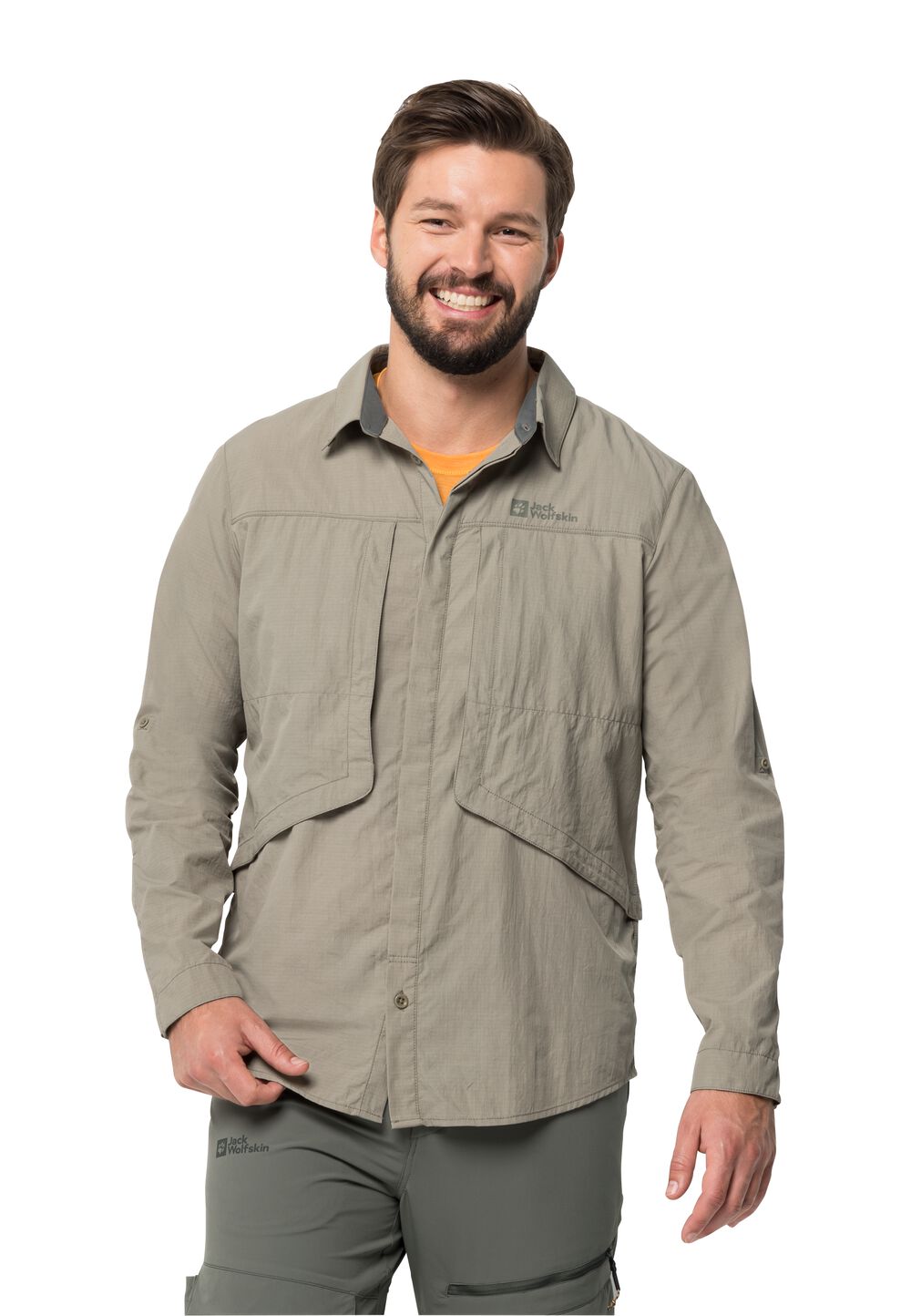 Jack Wolfskin Wanderhemd Herren Diskovera LS Shirt Men L misty green misty green von Jack Wolfskin