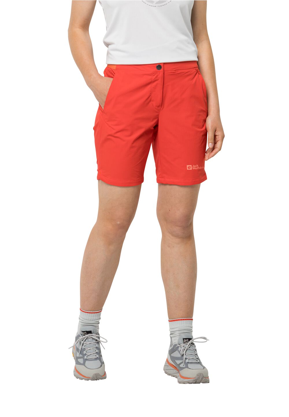 Jack Wolfskin Wanderhose Damen Hilltop Trail Shorts Women 42 tango orange tango orange von Jack Wolfskin