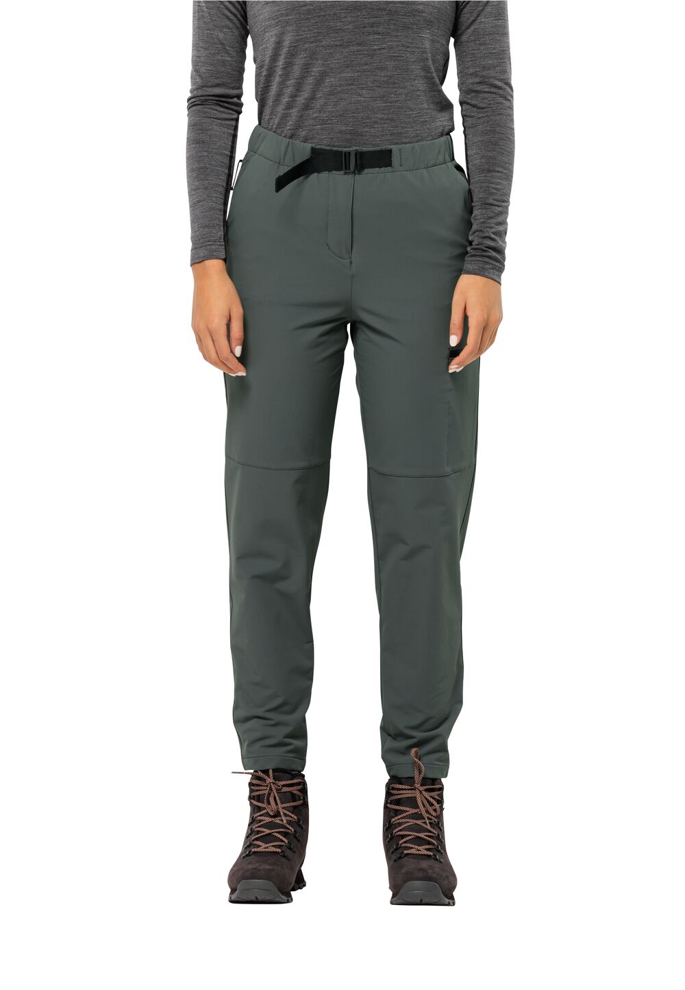 Jack Wolfskin Wanderhosen Damen Wandermood Pants Women 40 grau slate green von Jack Wolfskin