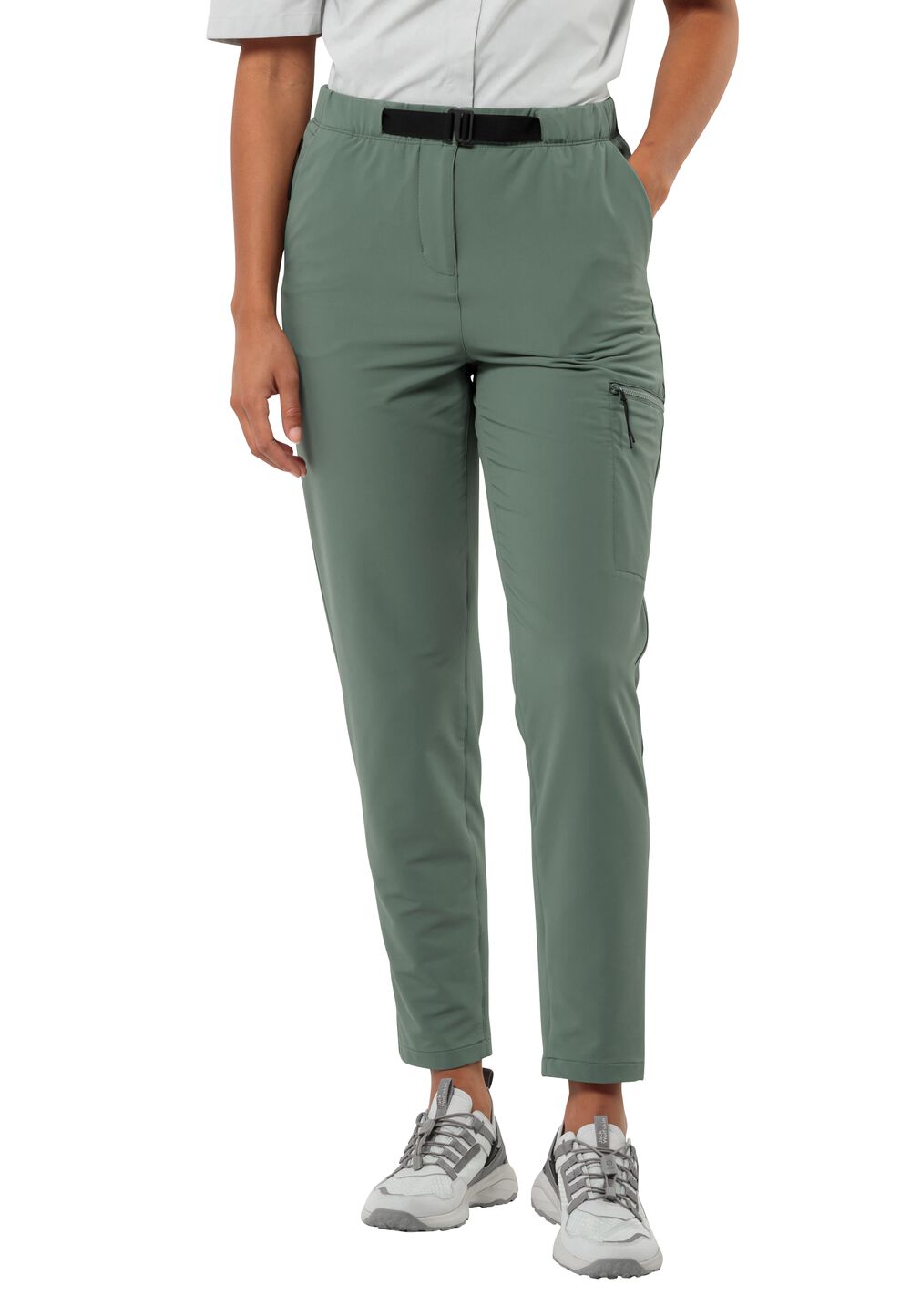 Jack Wolfskin Wanderhosen Damen Wandermood Pants Women 40 hedge green hedge green von Jack Wolfskin