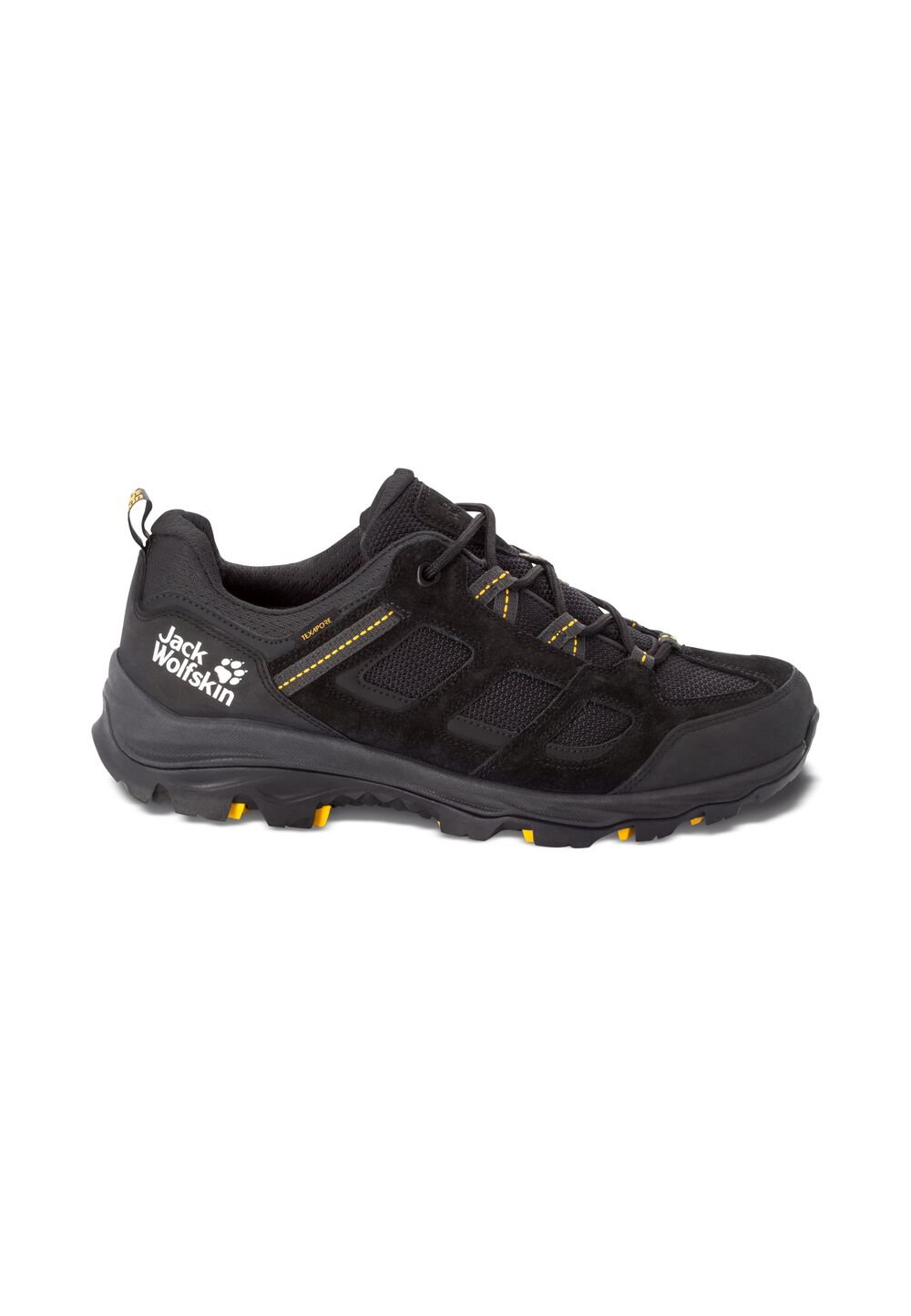 Jack Wolfskin Wasserdichte Wanderschuhe Herren Vojo 3 Texapore Low Men 41 schwarz black / burly yellow XT von Jack Wolfskin