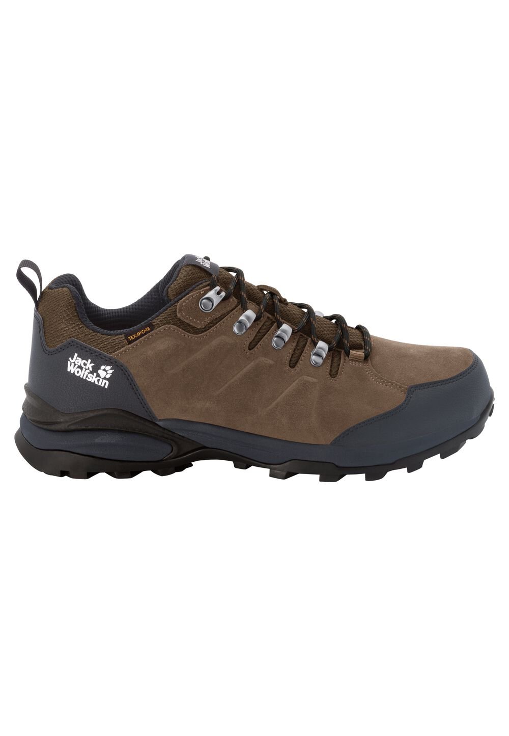 Jack Wolfskin Wasserdichte Wanderschuhe Herren Refugio Texapore Low Men 40.5 brown / phantom brown / phantom von Jack Wolfskin