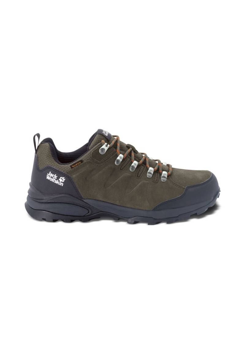 Jack Wolfskin Wasserdichte Wanderschuhe Herren Refugio Texapore Low Men 44 grün khaki / phantom von Jack Wolfskin