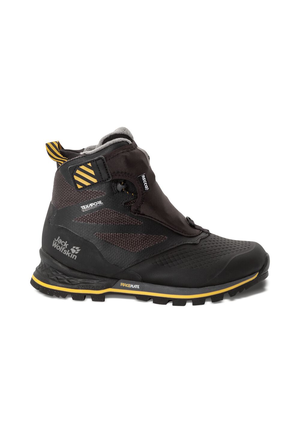 Jack Wolfskin Wasserdichte Trekkingschuhe Damen 1995 Series Texapore Mid Women 38 schwarz black / burly yellow XT von Jack Wolfskin