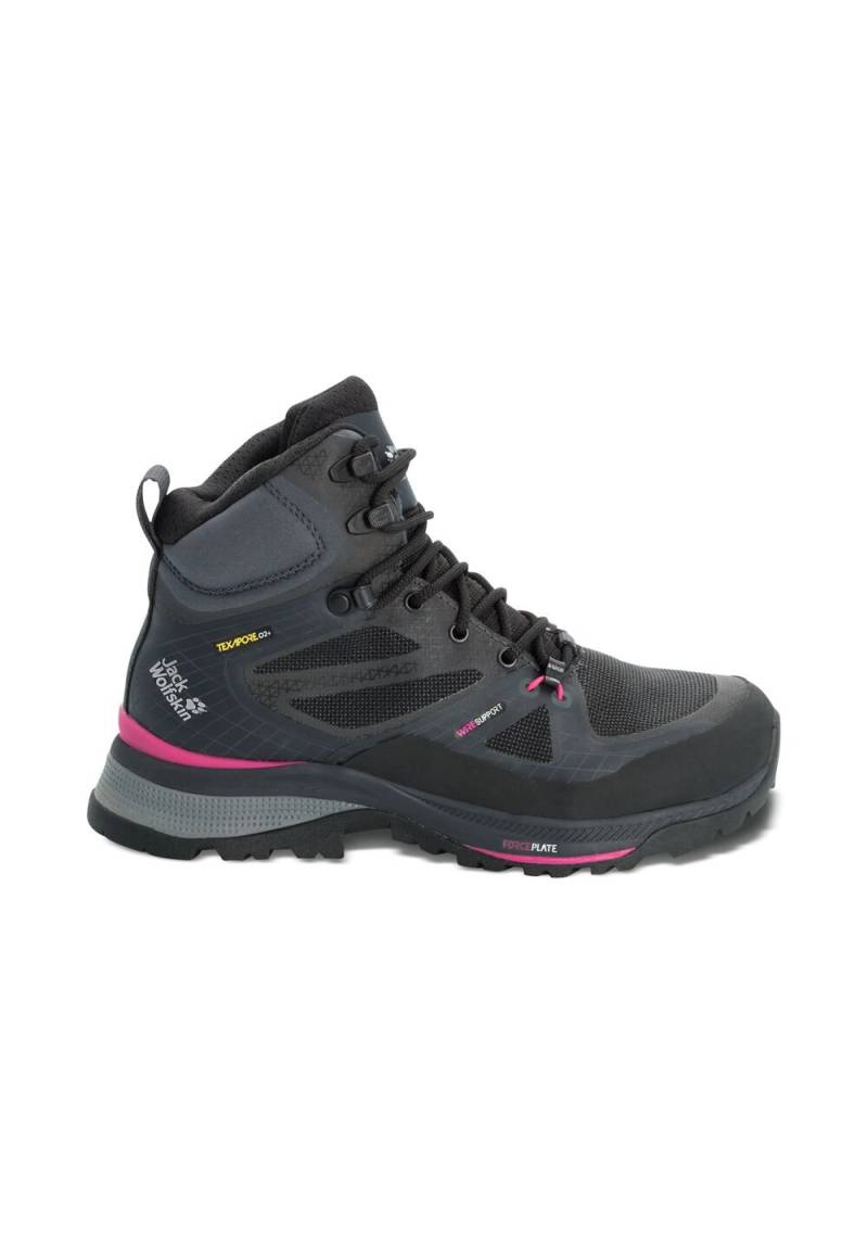 Jack Wolfskin Wasserdichte Trekkingschuhe Damen Force Trekker Texapore Mid Women 36 schwarz black / pink von Jack Wolfskin