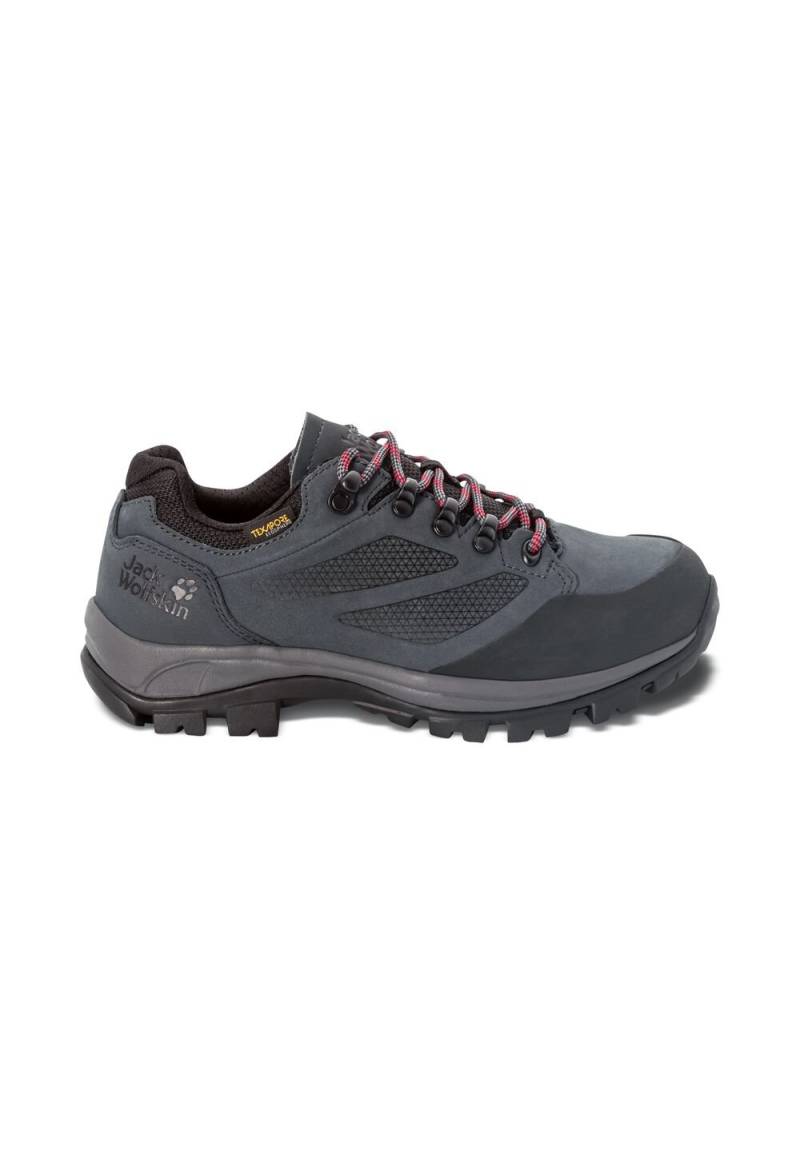 Jack Wolfskin Wasserdichte Trekkingschuhe Damen Rebellion Texapore Low Women 38 grau grey / red von Jack Wolfskin