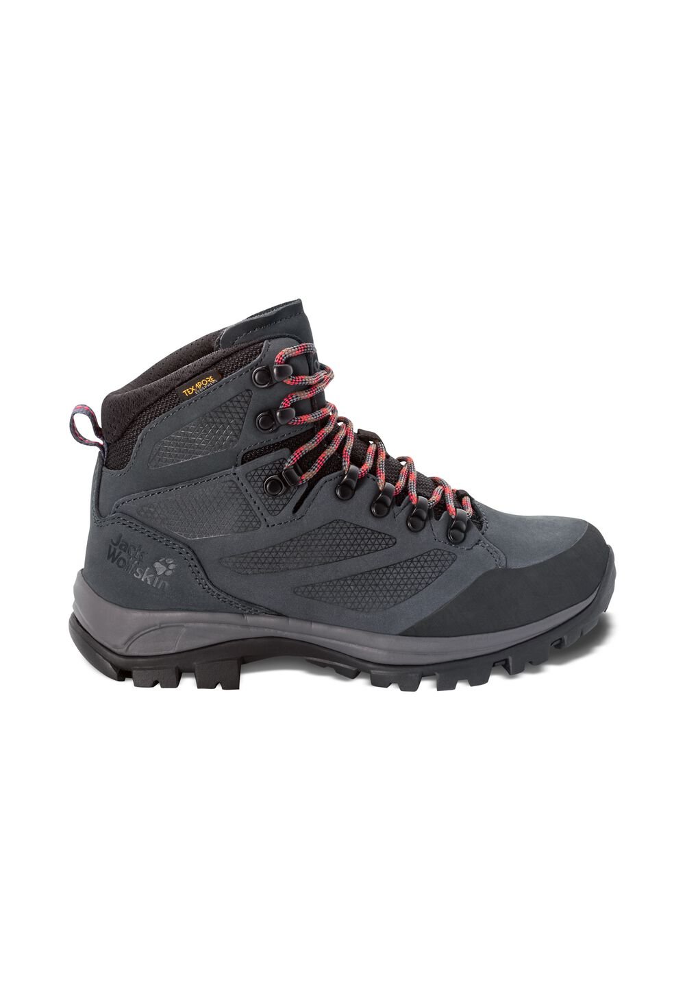 Jack Wolfskin Wasserdichte Trekkingschuhe Damen Rebellion Texapore Mid Women 36 grau grey / red von Jack Wolfskin