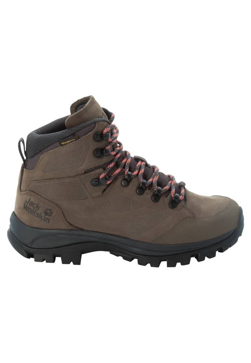 Jack Wolfskin Wasserdichte Trekkingschuhe Damen Rebellion Texapore Mid Women 39.5 brown / phantom brown / phantom von Jack Wolfskin