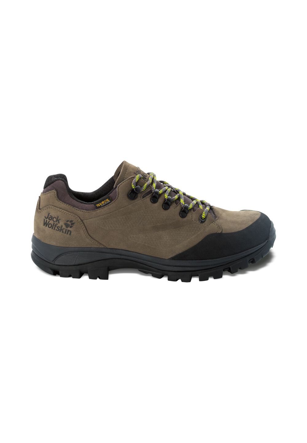 Jack Wolfskin Wasserdichte Trekkingschuhe Herren Rebellion Texapore Low Men 40.5 grün khaki / phantom von Jack Wolfskin