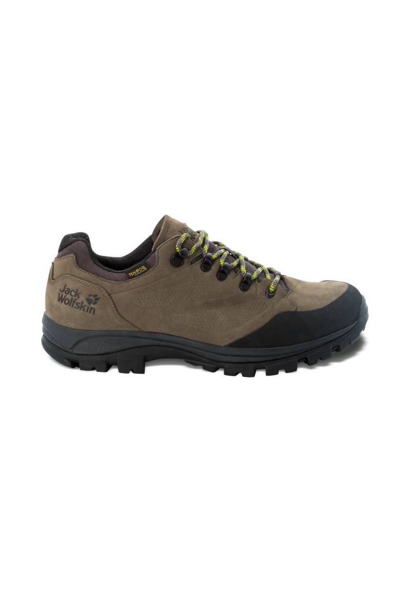 Jack Wolfskin Wasserdichte Trekkingschuhe Herren Rebellion Texapore Low Men 44 grün khaki / phantom von Jack Wolfskin