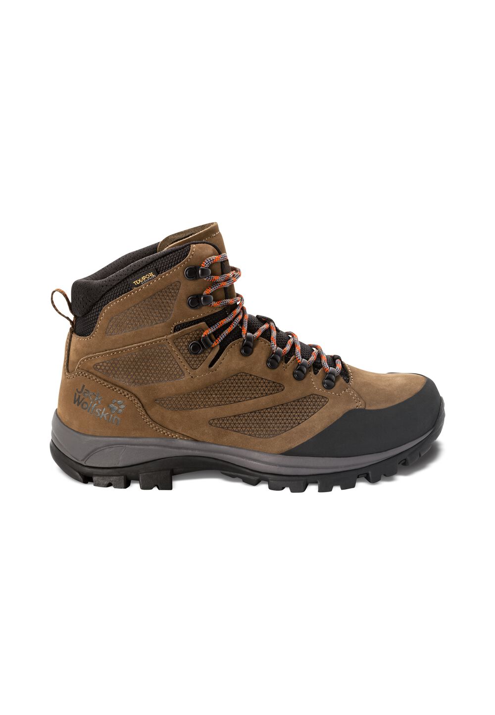 Jack Wolfskin Wasserdichte Trekkingschuhe Herren Rebellion Texapore Mid Men 39.5 brown / red brown / red von Jack Wolfskin