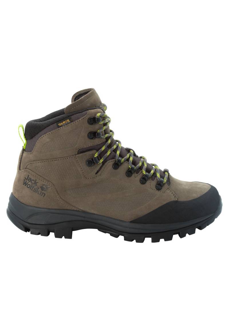 Jack Wolfskin Wasserdichte Trekkingschuhe Herren Rebellion Texapore Mid Men 44.5 grün khaki / phantom von Jack Wolfskin