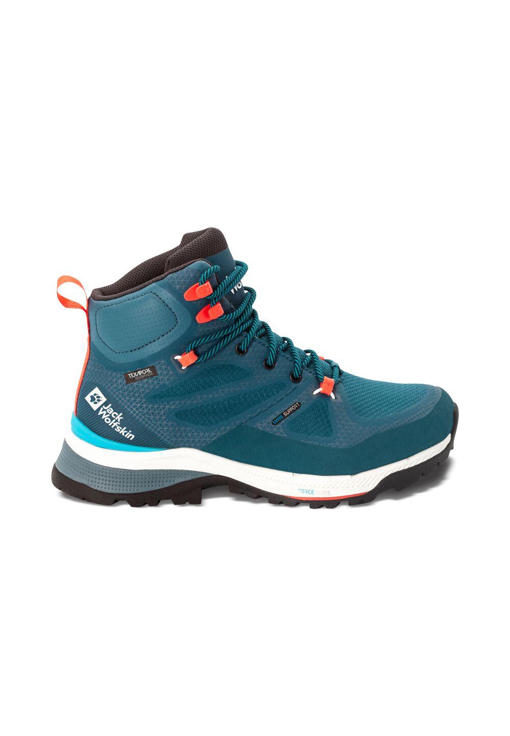 Jack Wolfskin Wasserdichte Wanderschuhe Damen Force Striker Texapore Mid Women 35.5 blue / coral blue / coral von Jack Wolfskin