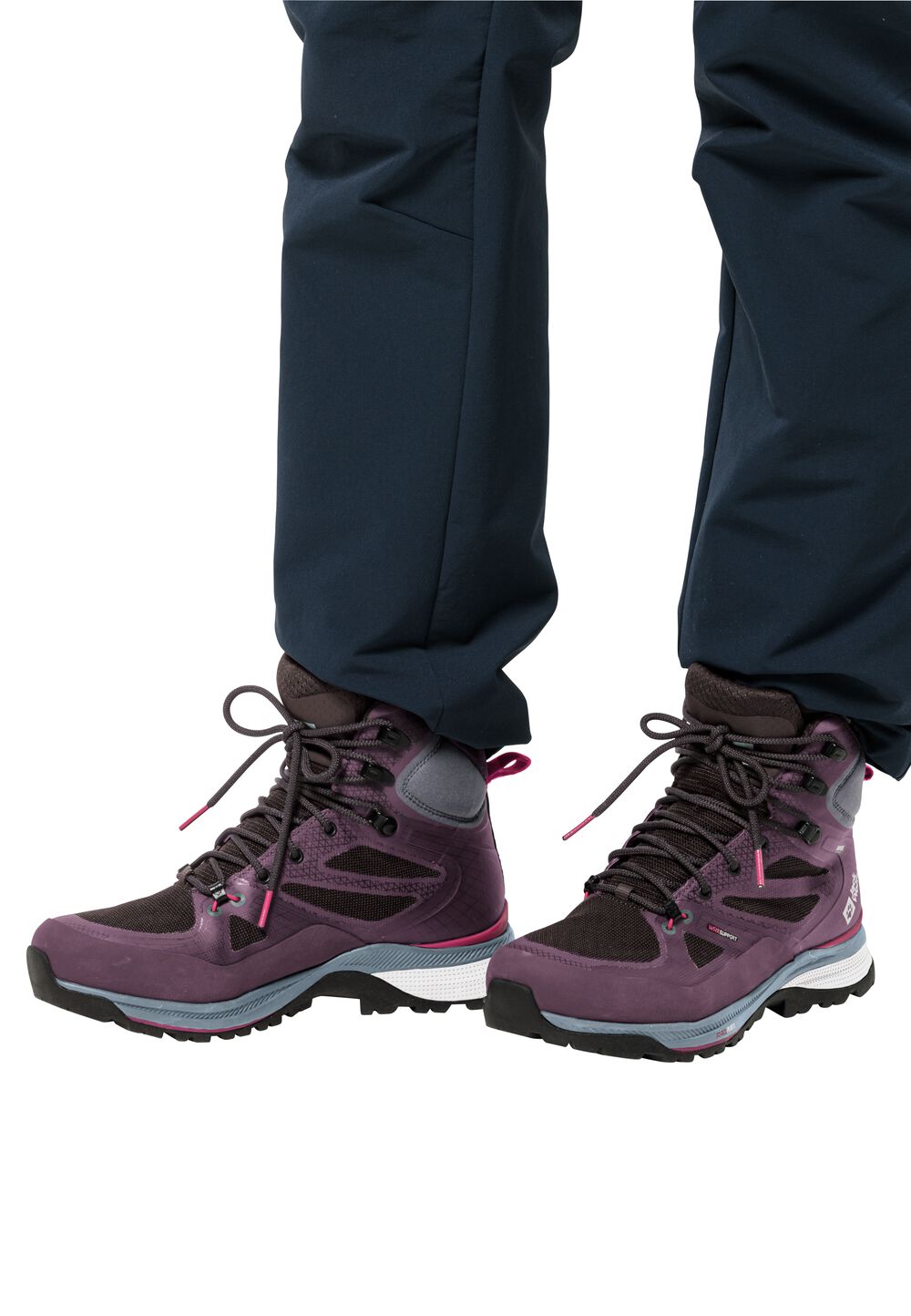 Jack Wolfskin Wasserdichte Wanderschuhe Damen Force Striker Texapore Mid Women 39 phantom / pink phantom / pink von Jack Wolfskin