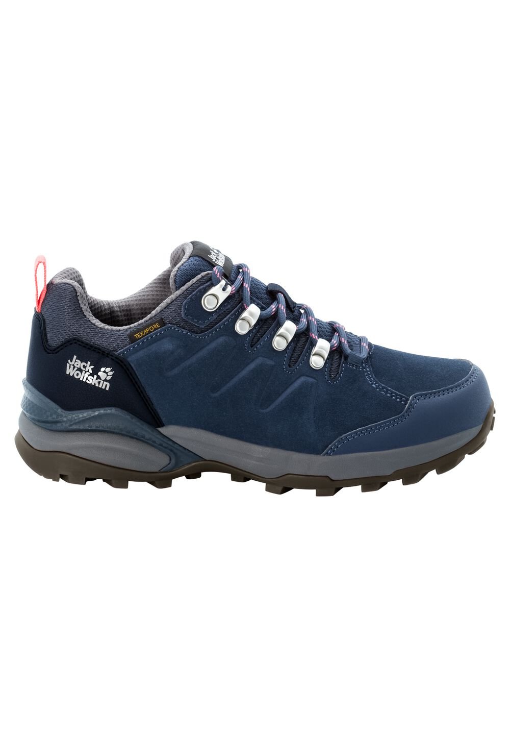 Jack Wolfskin Wasserdichte Wanderschuhe Damen Refugio Texapore Low Women 37 blau dark blue / grey von Jack Wolfskin