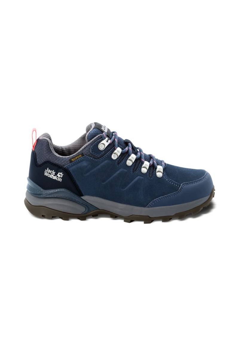 Jack Wolfskin Wasserdichte Wanderschuhe Damen Refugio Texapore Low Women 37.5 blau dark blue / grey von Jack Wolfskin