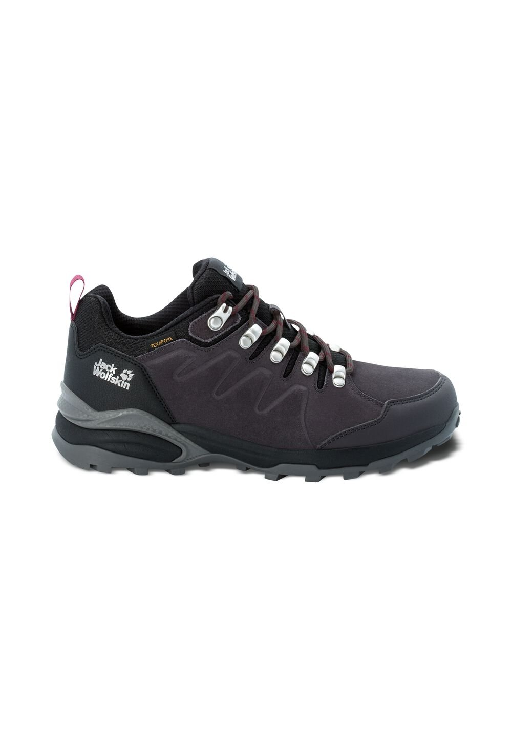 Jack Wolfskin Wasserdichte Wanderschuhe Damen Refugio Texapore Low Women 42.5 grau dark steel / purple von Jack Wolfskin