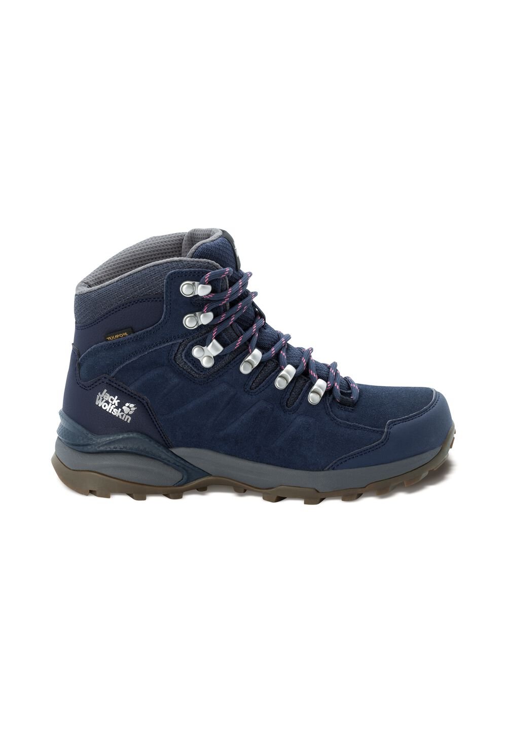 Jack Wolfskin Wasserdichte Wanderschuhe Damen Refugio Texapore Mid Women 36 blau dark blue / grey von Jack Wolfskin