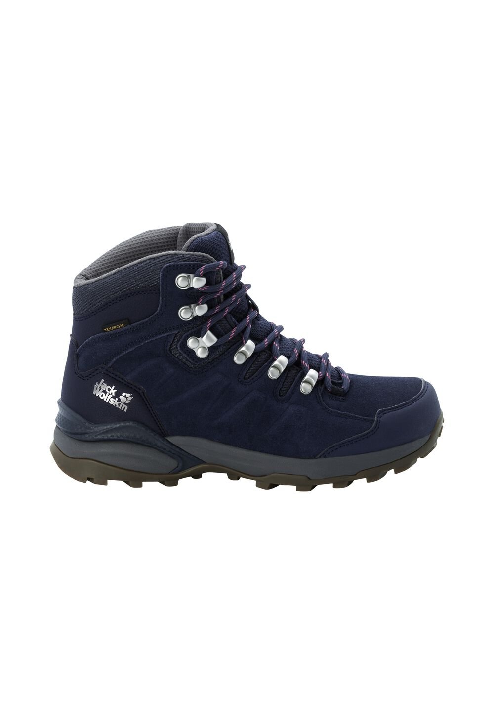 Jack Wolfskin Wasserdichte Wanderschuhe Damen Refugio Texapore Mid Women 37 blau dark blue / grey von Jack Wolfskin