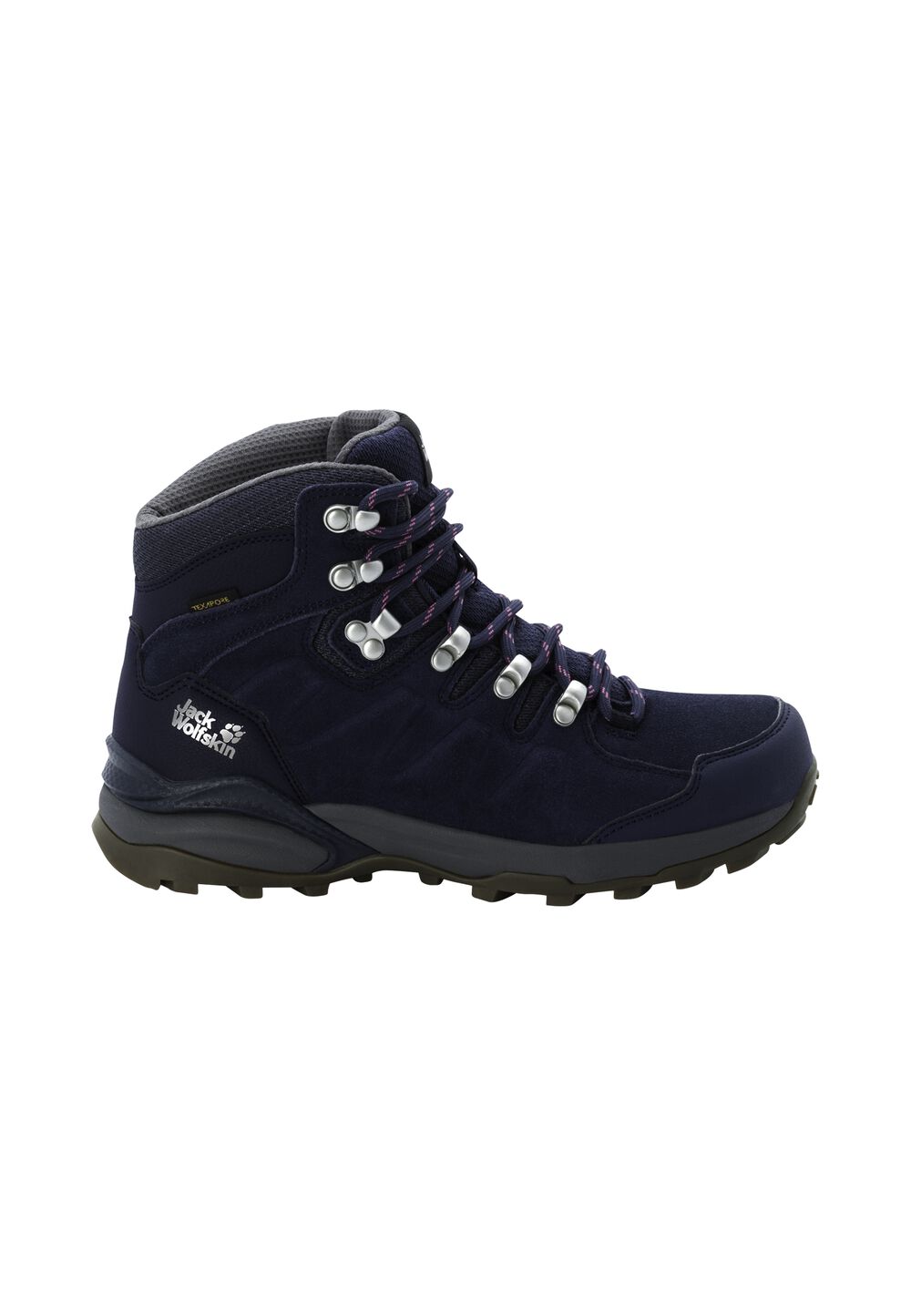 Jack Wolfskin Wasserdichte Wanderschuhe Damen Refugio Texapore Mid Women 42 blau dark blue / grey von Jack Wolfskin