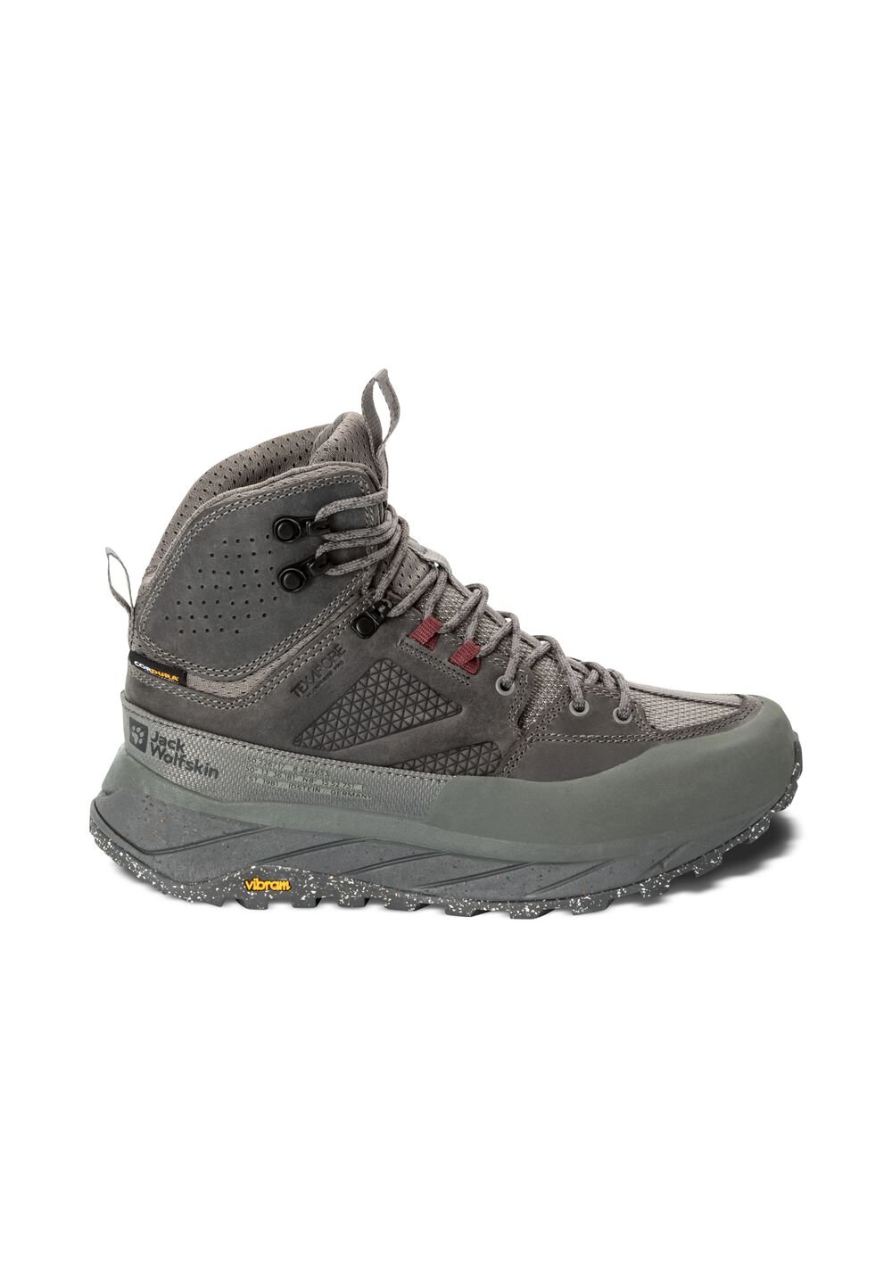 Jack Wolfskin Wasserdichte Wanderschuhe Damen Terraquest Texapore Mid Women 39.5 grau smokey grey von Jack Wolfskin