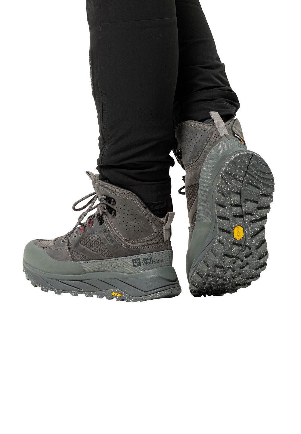 Jack Wolfskin Wasserdichte Wanderschuhe Damen Terraquest Texapore Mid Women 40.5 grau smokey grey von Jack Wolfskin