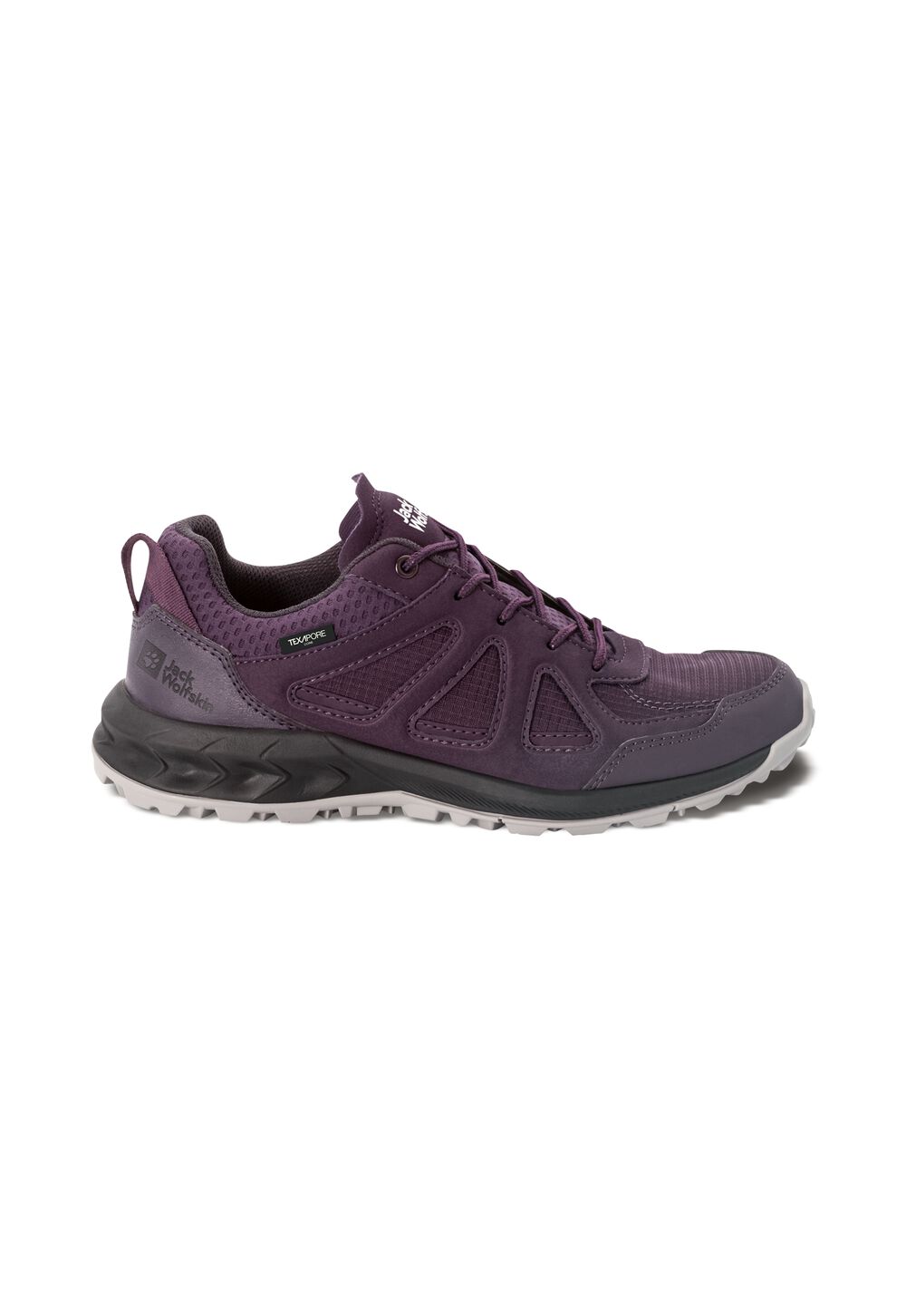 Jack Wolfskin Wasserdichte Wanderschuhe Damen Woodland 2 Texapore Low Women 39.5 purple / phantom purple / phantom von Jack Wolfskin