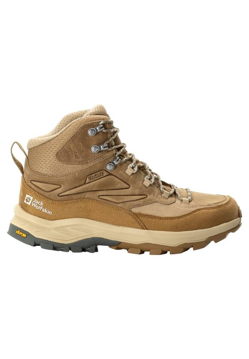 Jack Wolfskin Wasserdichte Wanderschuhe Herren Cyrox Texapore Mid Men 43 braun duneland von Jack Wolfskin