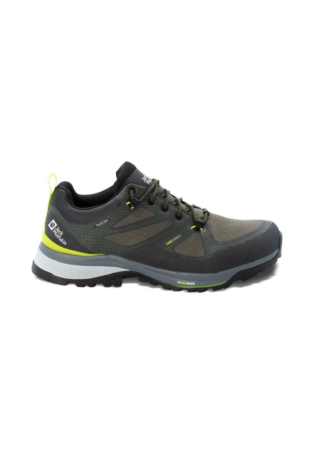 Jack Wolfskin Wasserdichte Wanderschuhe Herren Force Striker Texapore Low Men 42 lime / dark green lime / dark green von Jack Wolfskin