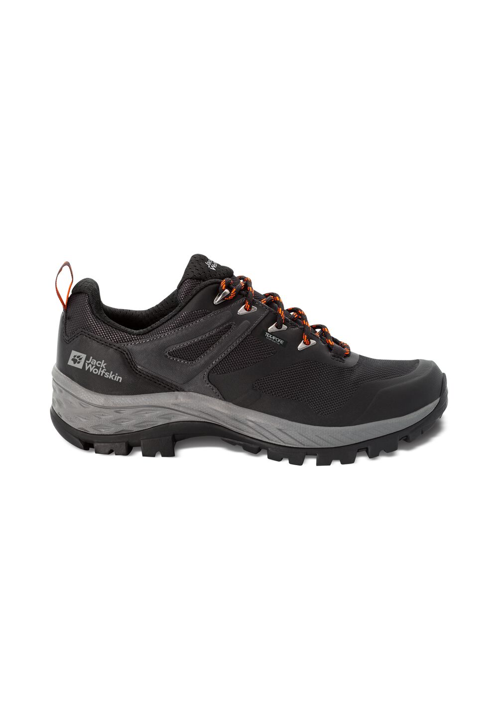 Jack Wolfskin Wasserdichte Wanderschuhe Herren Rebellion Guide Texapore Low Men 39.5 schwarz black / orange von Jack Wolfskin