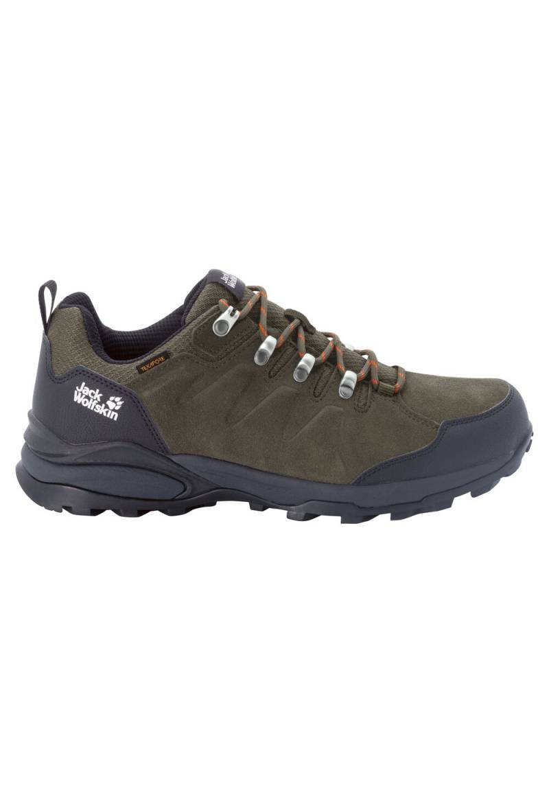 Jack Wolfskin Wasserdichte Wanderschuhe Herren Refugio Texapore Low Men 39.5 grün khaki / phantom von Jack Wolfskin