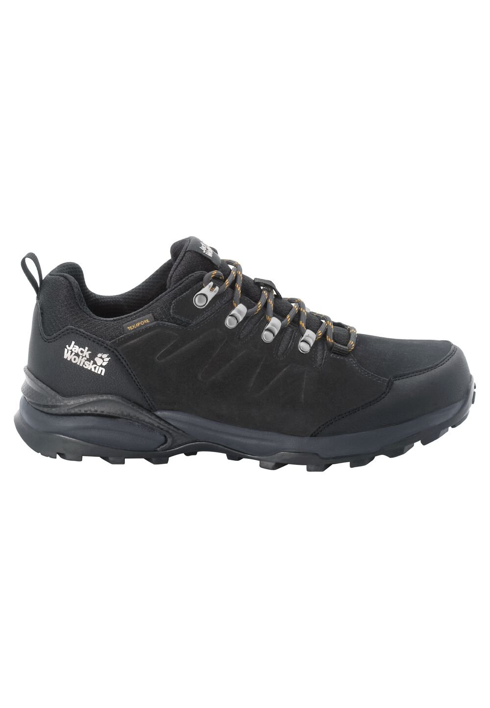 Jack Wolfskin Wasserdichte Wanderschuhe Herren Refugio Texapore Low Men 40 schwarz phantom / burly yellow XT von Jack Wolfskin