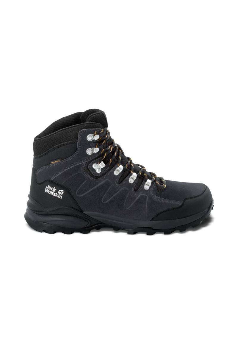 Jack Wolfskin Wasserdichte Wanderschuhe Herren Refugio Texapore Mid Men 44.5 schwarz phantom / burly yellow XT von Jack Wolfskin